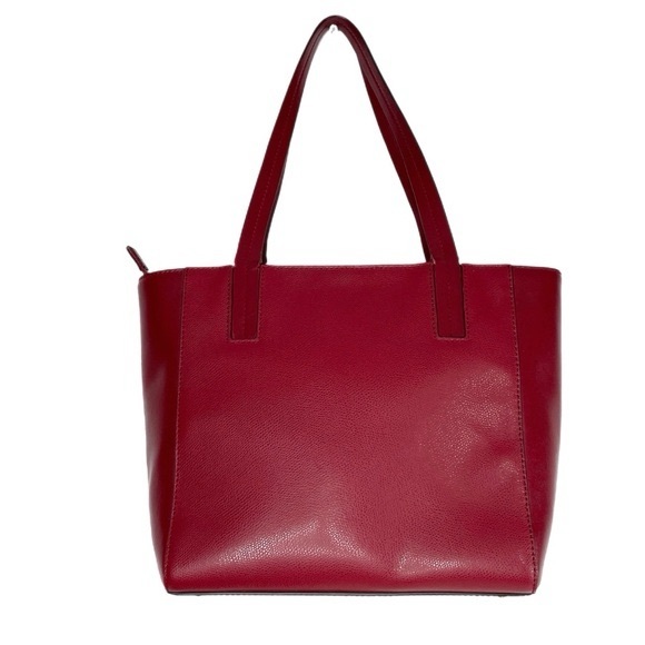 New Lauren Ralph Lauren RLL Red LeatherTote - Picture 2 of 11
